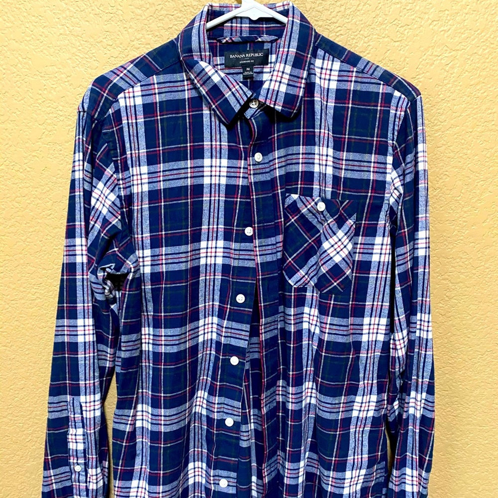 Men’s Banana Republic Plaid Shirt Medium